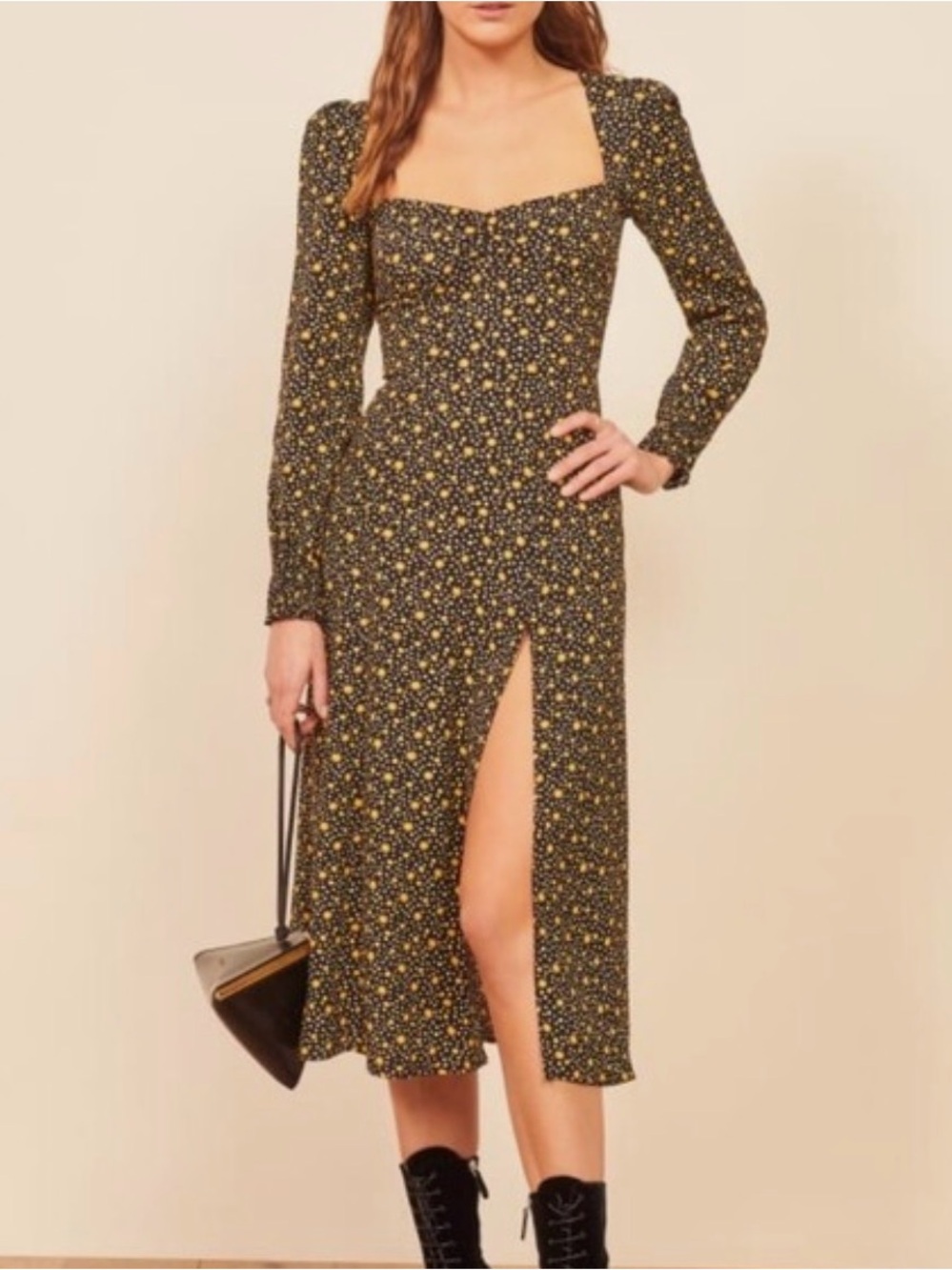 Reformation Hunt Floral Midi Dress